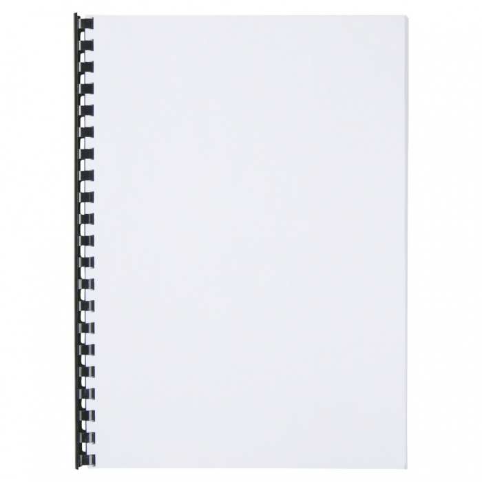 Spira legare documente GBC, plastic, A4, 21 inele, 14 mm, 125 coli, 100 buc/set, negru [2]