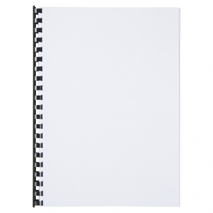 Spira legare documente GBC, plastic, A4, 21 inele, 16 mm, 145 coli, 100 buc/set, negru [2]