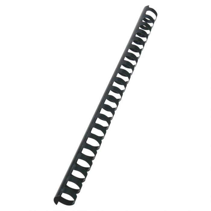 Spira legare documente GBC, plastic, A4, 21 inele, 19 mm, 165 coli, 100 buc/set, negru [2]
