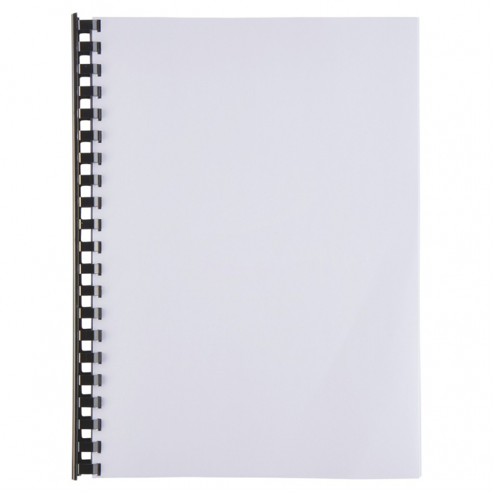 Spira legare documente GBC, plastic, A4, 21 inele, 19 mm, 165 coli, 100 buc/set, negru [3]