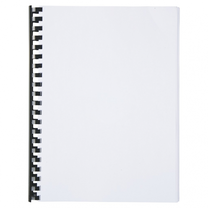 Spira legare documente GBC, plastic, A4, 21 inele, 25 mm, 225 coli, 100 buc/set, negru [3]
