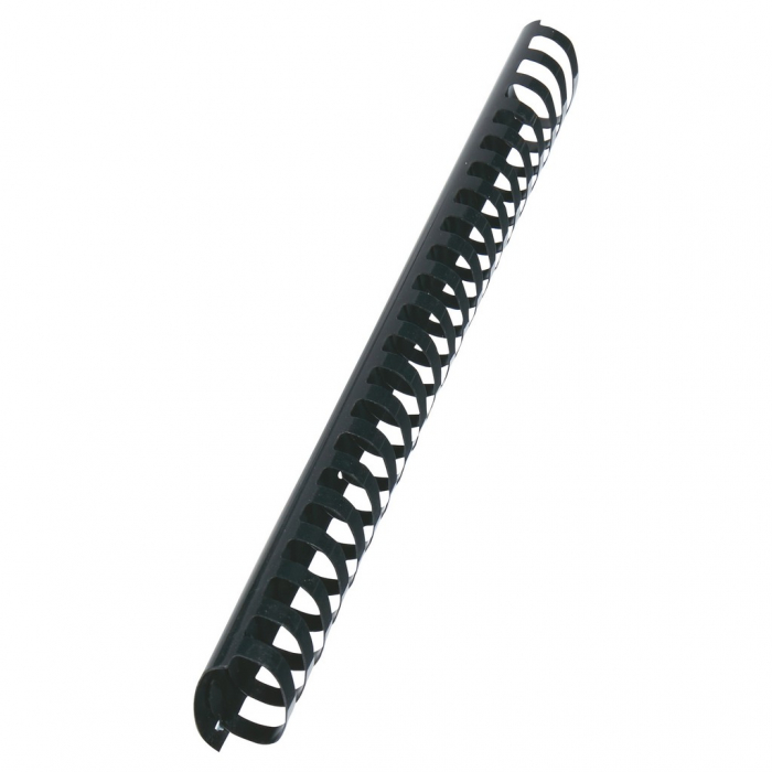 Spira legare documente GBC, plastic, A4, 21 inele, 45 mm, 390 coli, 100 buc/set, negru [3]