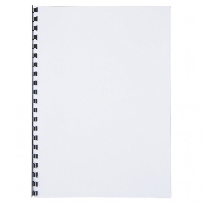 Spira legare documente GBC, plastic, A4, 21 inele, 8 mm, 45 coli, 100 buc/set, negru [2]