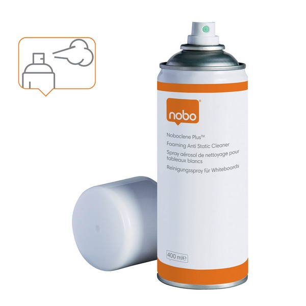 Spray NOBO Clene Plus, spuma, pentru curatare table si flipcharturi, uz regulat, 400 ml [3]
