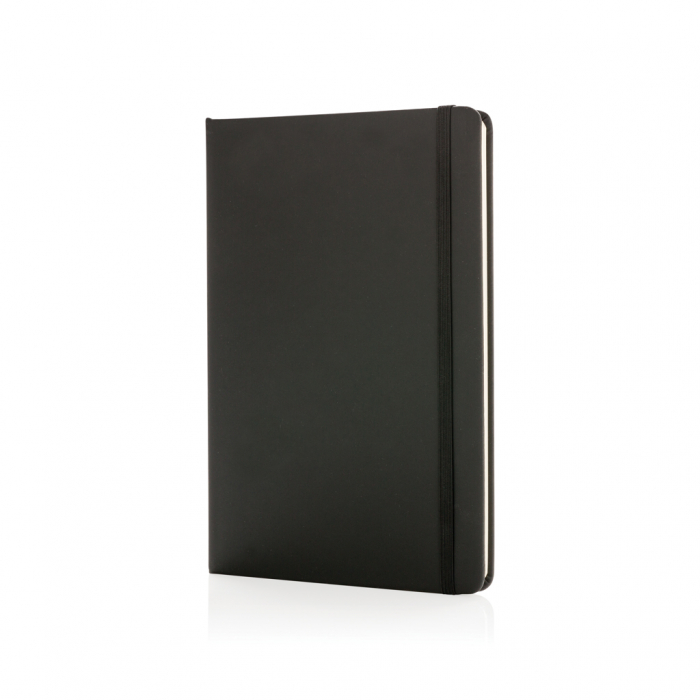 Agenda clasica A5 cu coperta PU, inchidere elastica si pagini dictando, hartie ivory, personalizabila. [2]