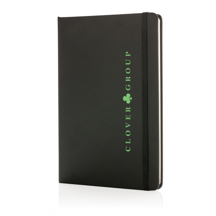 Agenda clasica A5 cu coperta PU, inchidere elastica si pagini dictando, hartie ivory, personalizabila. [7]