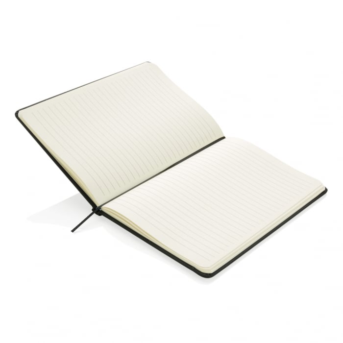 Agenda clasica A5 cu coperta PU, inchidere elastica si pagini dictando, hartie ivory, personalizabila. [4]