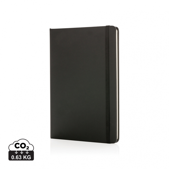 Agenda clasica A5 cu coperta PU, inchidere elastica si pagini dictando, hartie ivory, personalizabila. [1]