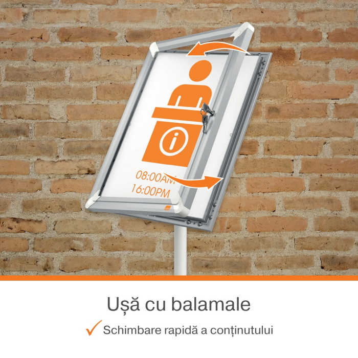 Stativ rama NOBO Premium Plus, cu cheie, A3, gri [6]