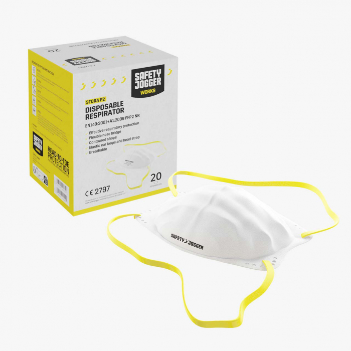 Masca de protectie STORA P2, pachet de 20 bucati, Safety Jogger [2]