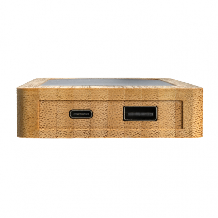 Powerbank solar 10.000 mAh din bambus FSC®, incarcare rapida 10W, Sunwick [5]