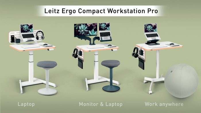 Suport Ergonomic Leitz Ergo – Ajustabil, Plastic Partial Reciclat, Gri-Carbune [10]