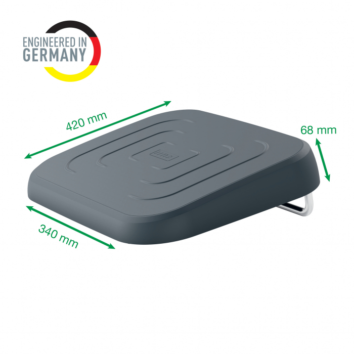 Suport Ergonomic Leitz Ergo – Ajustabil pentru Picioare, Plastic Partial Reciclat, Gri-Carbune [6]