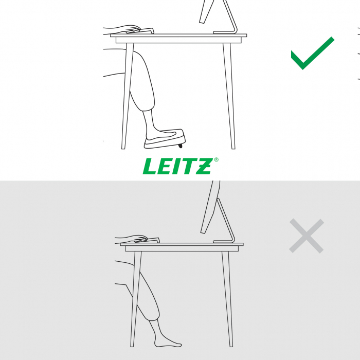 Suport Ergonomic Leitz Ergo – Ajustabil pentru Picioare, Plastic Partial Reciclat, Gri-Carbune [7]