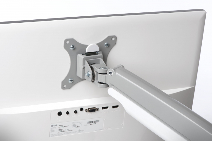 Suport pentru monitor Kensington One-Touch, cu un brat ajustabil, alb [6]