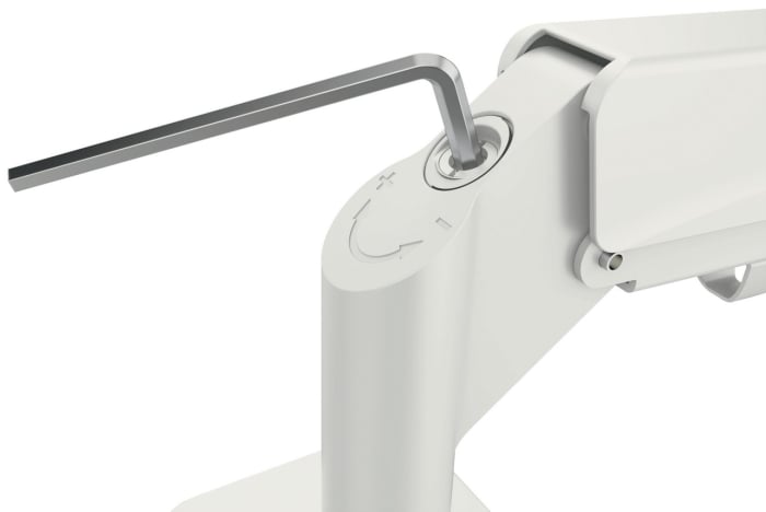 Suport pentru monitor Leitz Ergo, 2 brate ajustabile si extensibile, cu fixare pe birou, suport pentru laptop inclus, gri [8]
