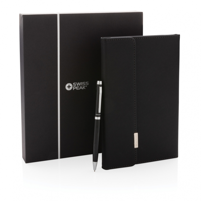 Agenda A5 Swiss Peak Deluxe cu pix – 160 pagini, coperta PU eleganta [10]