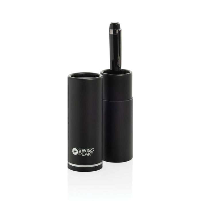 Pix premium Swiss Peak OSLO, otel inoxidabil reciclat RCS, negru, rezerva Parker, ambalaj FSC® [7]