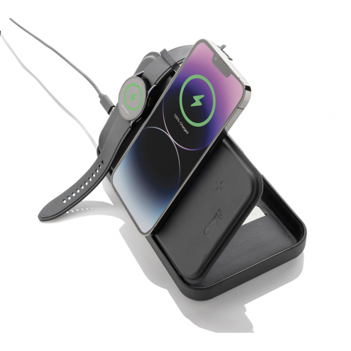 Geanta de calatorie cu incarcator wireless 3-in-1 15W Swiss Peak, poliester reciclat RCS [3]