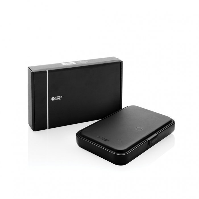 Geanta de calatorie cu incarcator wireless 3-in-1 15W Swiss Peak, poliester reciclat RCS [11]