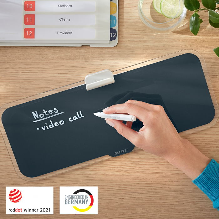 Tabla Leitz Cosy, sticla, pentru birou, marker inclus [2]