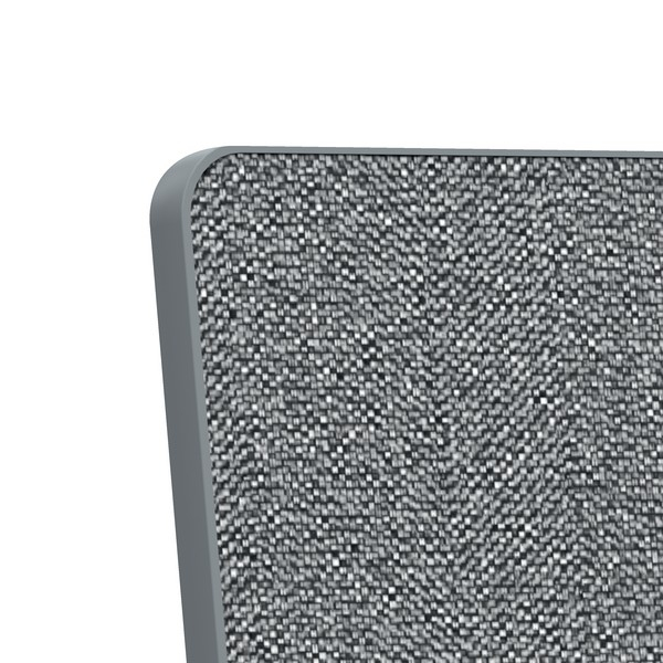 Tabla mobila NOBO Move & Meet, 180x90 cm, cu doua fete, material textil si magnetica, rama gri, alb-gri [2]
