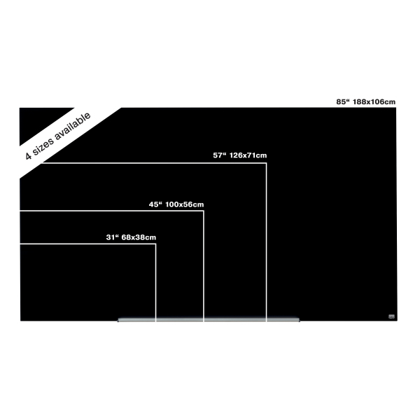 Tabla Nobo Diamond magnetica din sticla, 1264x711mm, alb [4]