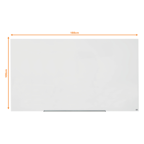 Tabla Nobo Diamond magnetica din sticla, 1883x1059mm, rosu [4]