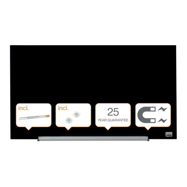 Tabla NOBO Impression Pro Widescreen 31", sticla, 68x38 cm, magnetica, include marker, tavita si magneti [2]