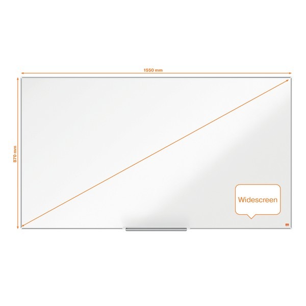 Tabla NOBO Impression Pro Widescreen 70", otel emailat, 155x87 cm, magnetica, include marker si tavita [3]