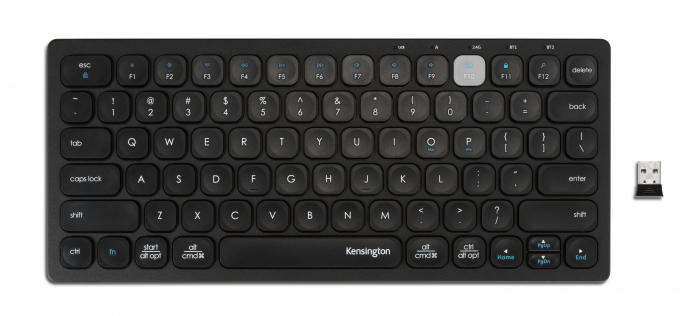 Tastatura Kensington, conexiune multipla, wireless sau bluetooth, indicator de baterie, negru [2]