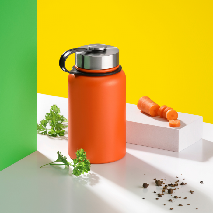 Termos alimentar cu pereti dubli 600 ml Colorissimo, negru [3]