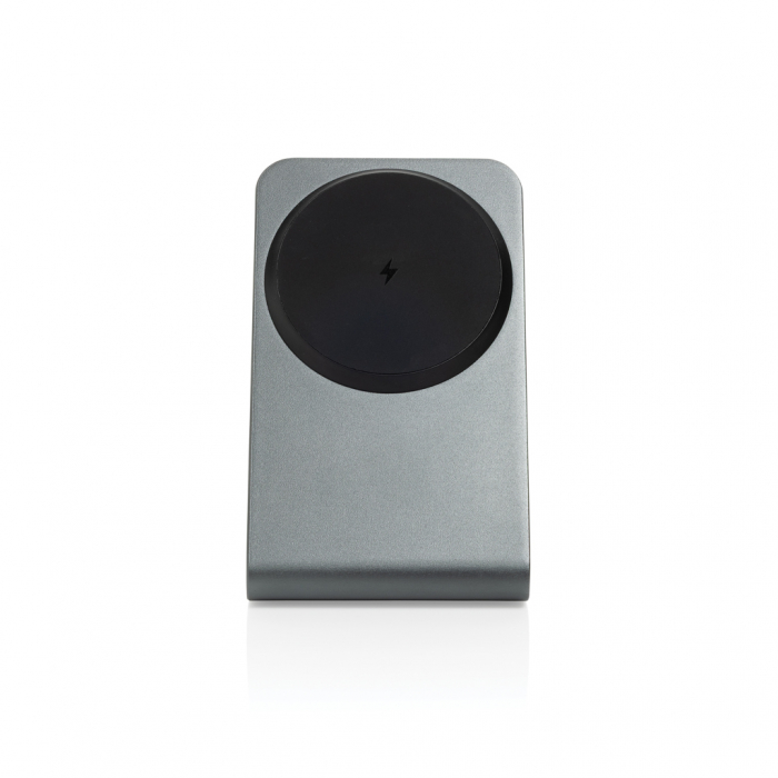 Stand de incarcare wireless magnetic 15W Terra, aluminiu reciclat RCS [6]