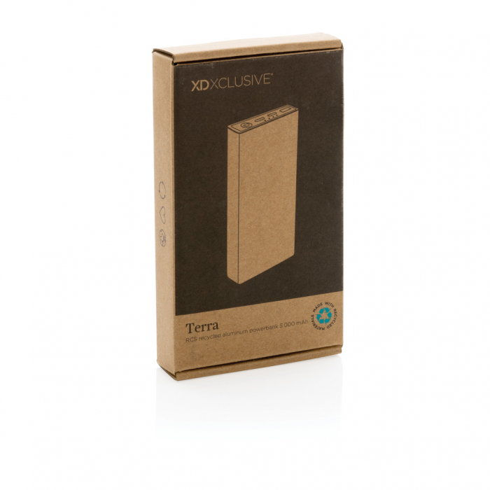 Powerbank 5.000 mAh Terra din aluminiu reciclat RCS, incarcare rapida 12W [11]