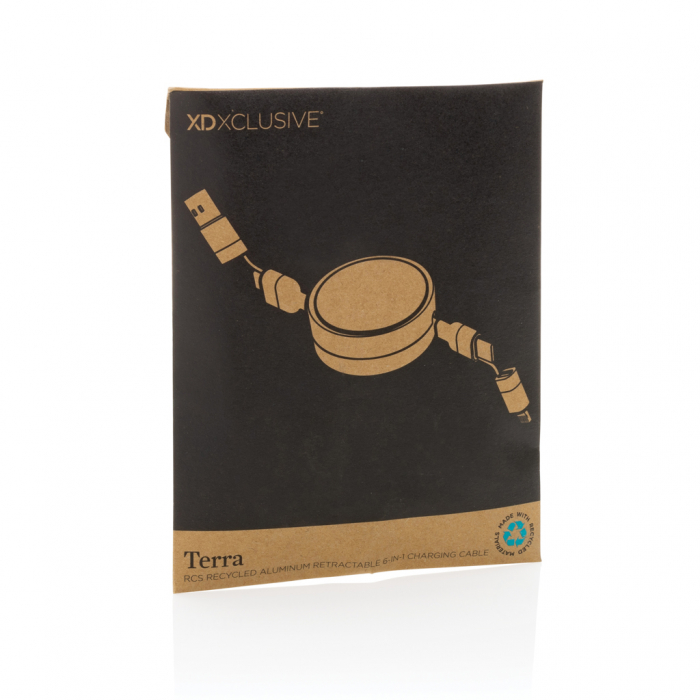 Cablu Terra 6-in-1 retractabil 45W RCS – aluminiu reciclat [12]