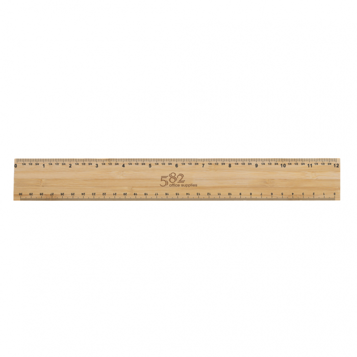 Rigla Timberson 30 cm bambus FSC® extra groasa cu masurare dubla [6]