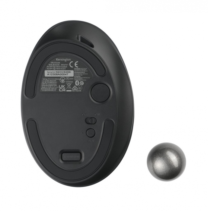 Trackball ergonomic Kensington Pro Fit® Ergo TB550 – Wireless Dual (Bluetooth/2.4GHz), 51% PCR, 4D Scroll, DPI ajustabil, baterie reincarcabila [6]