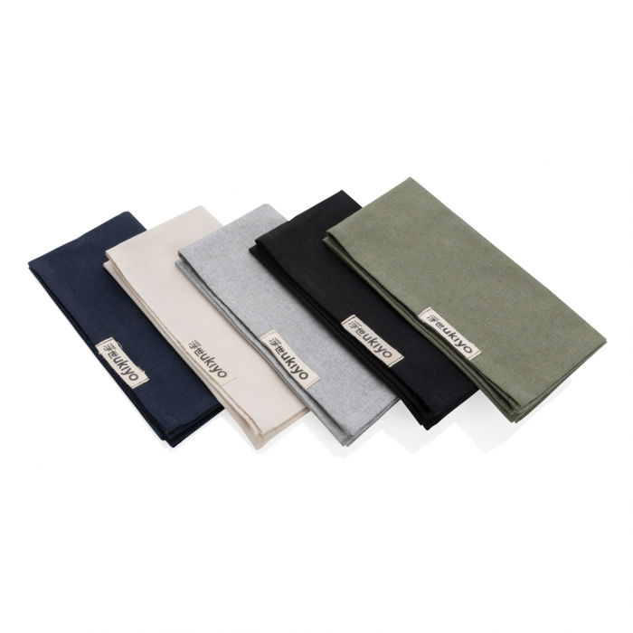 Set 4 servete de masa Ukiyo Aware™ din bumbac reciclat – 45x45 cm, eco-friendly [6]