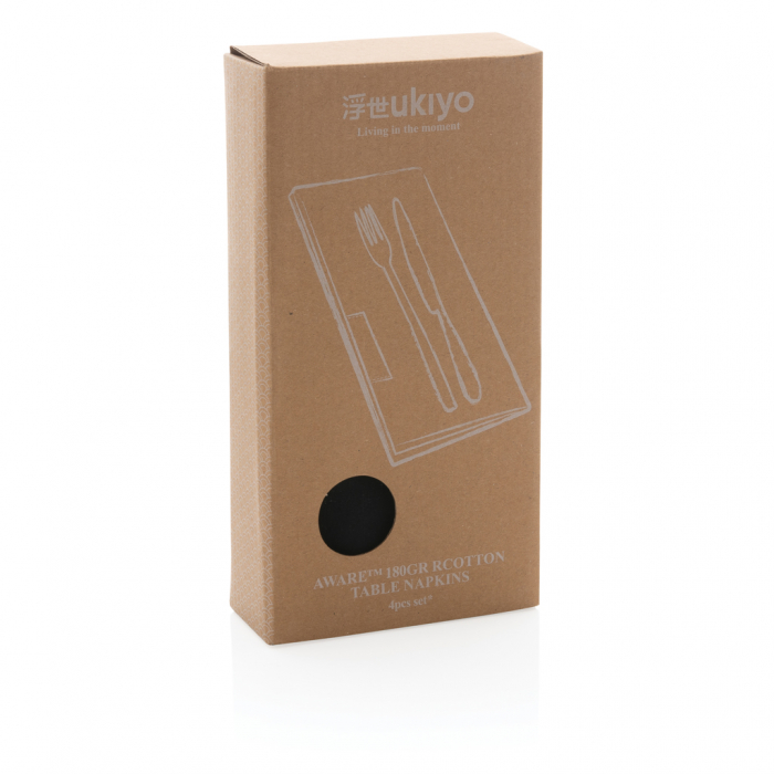 Set 4 servete de masa Ukiyo Aware™ din bumbac reciclat – 45x45 cm, eco-friendly [8]