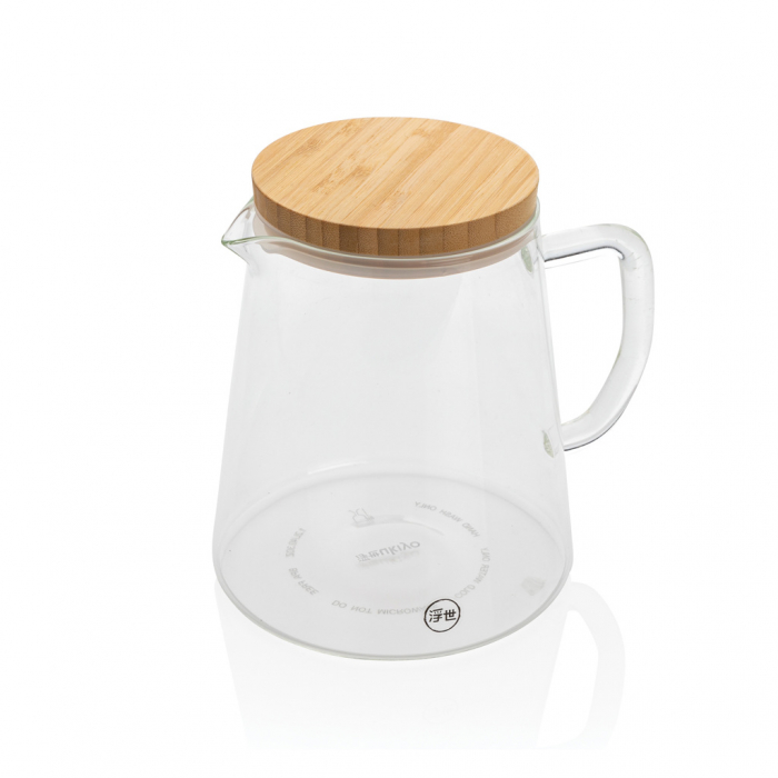 Carafa Ukiyo din sticla borosilicata cu capac bambus, 1.2L [2]