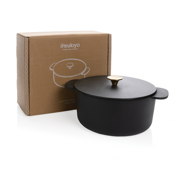 Tigaie mare Ukiyo din fonta emailata, 5.2L, 26 cm [18]