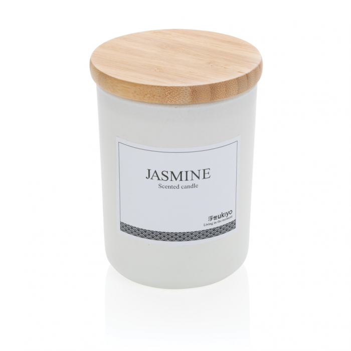 Lumanare parfumata deluxe Ukiyo cu capac bambus – iasomie, 30h ardere [6]