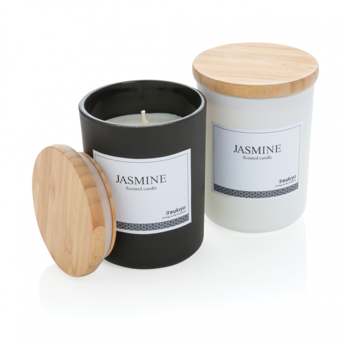 Lumanare parfumata deluxe Ukiyo cu capac bambus – iasomie, 30h ardere [11]