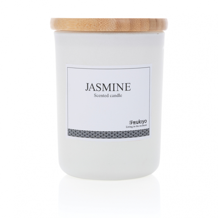 Lumanare parfumata deluxe Ukiyo cu capac bambus – iasomie, 30h ardere [7]