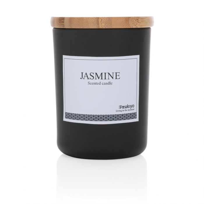 Lumanare parfumata deluxe Ukiyo cu capac bambus – iasomie, 30h ardere [7]
