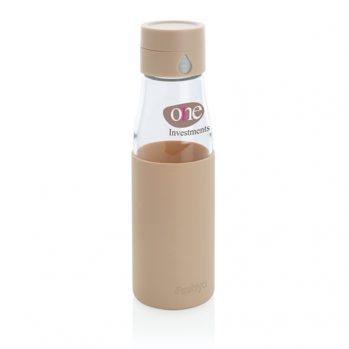 Sticla sticla Ukiyo 600 ml cu indicator hidratare si husa silicon [6]