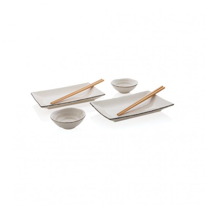 Set sushi Ukiyo pentru doua persoane – 8 piese ceramice pictate manual [2]