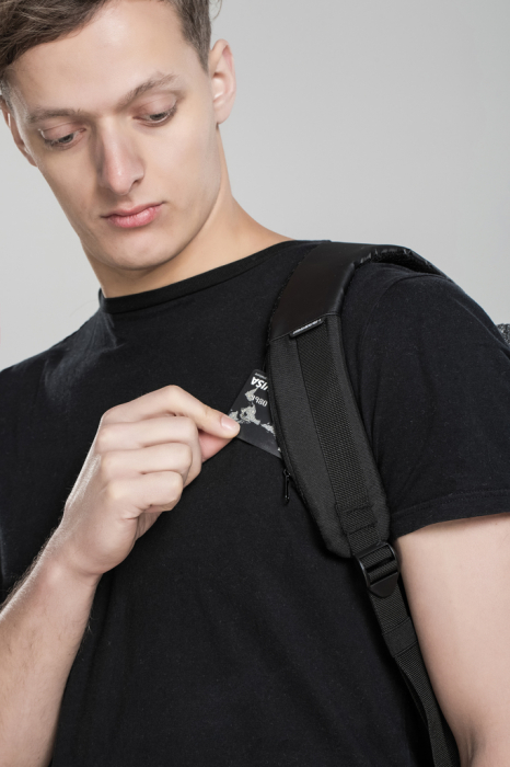 Rucsac Urban antifurt 27L, material rezistent la taiere [41]