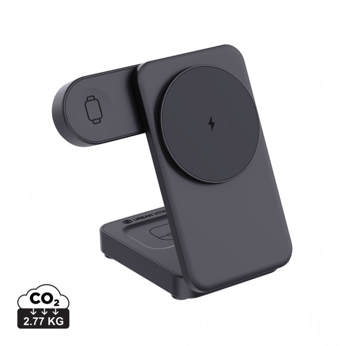 Incarcator wireless 3-in-1 magnetic 15W Urban Vitamin Arcadia, ABS reciclat RCS [1]