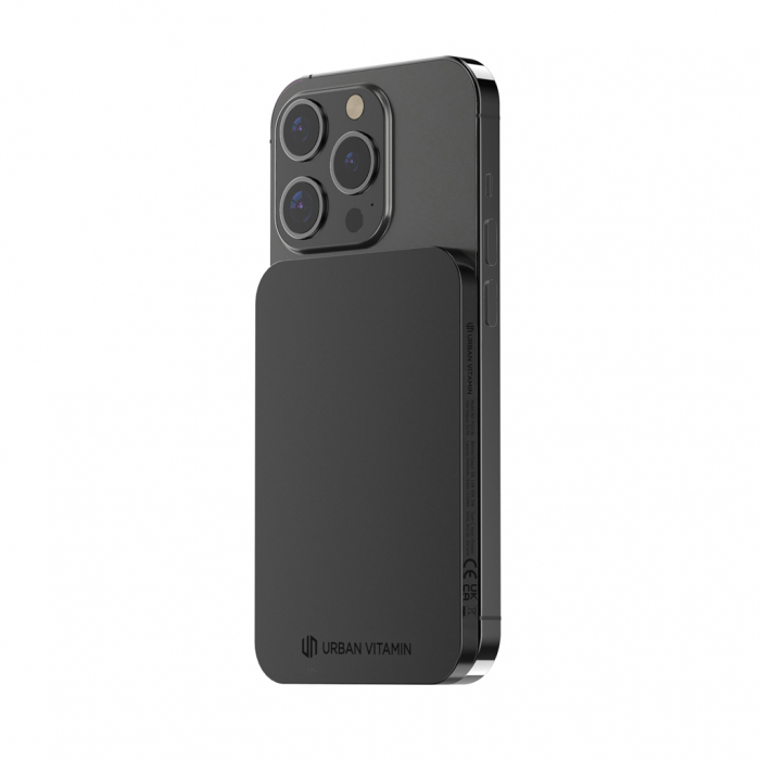 Powerbank Urban Vitamin Burbank 3.000 mAh, magnetic wireless 8W, aluminiu reciclat RCS [3]